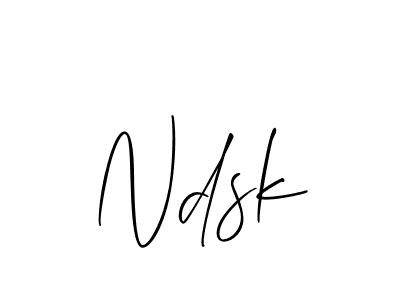 You should practise on your own different ways (Allison_Script) to write your name (Ndsk) in signature. don't let someone else do it for you. Ndsk signature style 2 images and pictures png