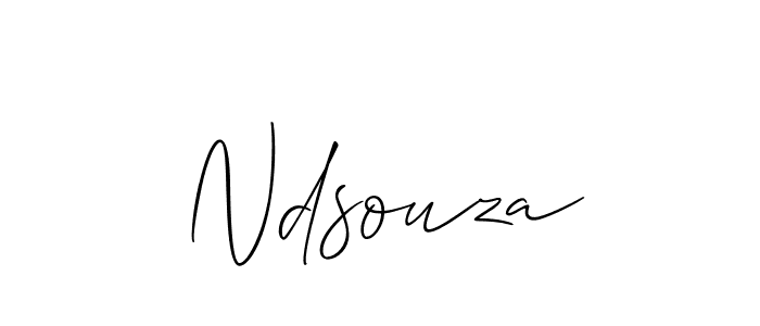 Make a beautiful signature design for name Ndsouza. With this signature (Allison_Script) style, you can create a handwritten signature for free. Ndsouza signature style 2 images and pictures png