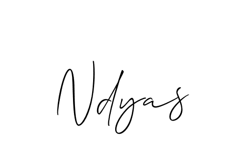 How to Draw Ndyas signature style? Allison_Script is a latest design signature styles for name Ndyas. Ndyas signature style 2 images and pictures png