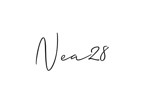 Also You can easily find your signature by using the search form. We will create Nea28 name handwritten signature images for you free of cost using Allison_Script sign style. Nea28 signature style 2 images and pictures png