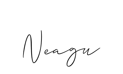 if you are searching for the best signature style for your name Neagu. so please give up your signature search. here we have designed multiple signature styles  using Allison_Script. Neagu signature style 2 images and pictures png