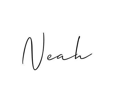 It looks lik you need a new signature style for name Neah. Design unique handwritten (Allison_Script) signature with our free signature maker in just a few clicks. Neah signature style 2 images and pictures png