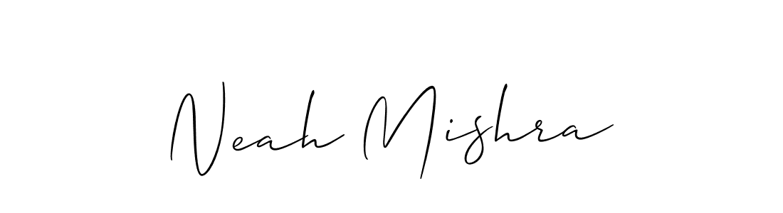 How to make Neah Mishra signature? Allison_Script is a professional autograph style. Create handwritten signature for Neah Mishra name. Neah Mishra signature style 2 images and pictures png