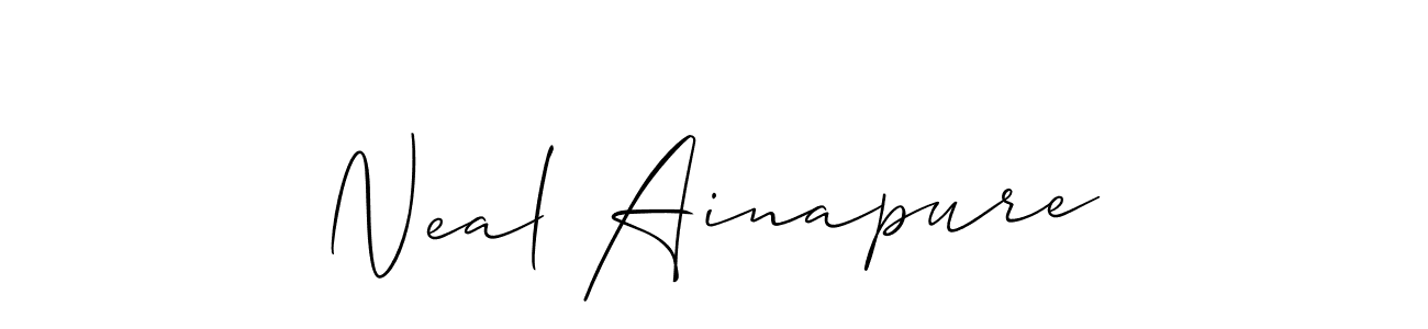 Create a beautiful signature design for name Neal Ainapure. With this signature (Allison_Script) fonts, you can make a handwritten signature for free. Neal Ainapure signature style 2 images and pictures png