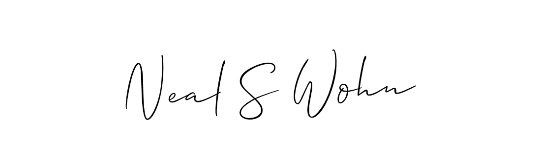 Check out images of Autograph of Neal S Wohn name. Actor Neal S Wohn Signature Style. Allison_Script is a professional sign style online. Neal S Wohn signature style 2 images and pictures png