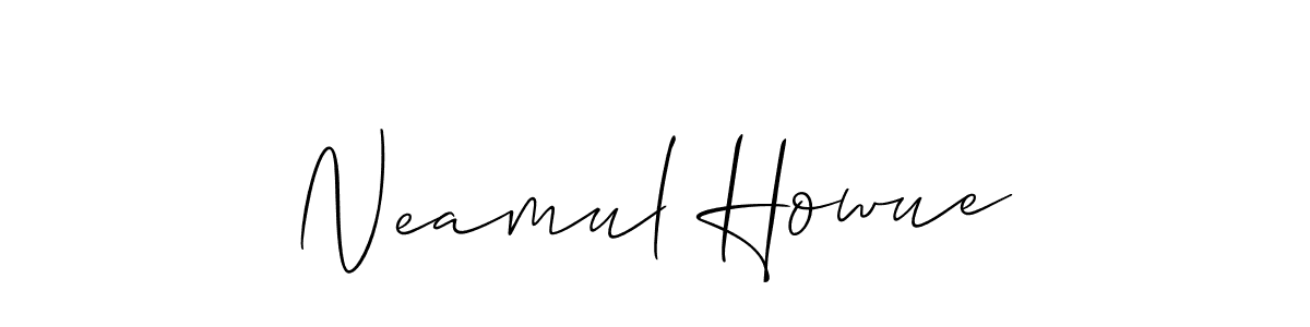 How to Draw Neamul Howue signature style? Allison_Script is a latest design signature styles for name Neamul Howue. Neamul Howue signature style 2 images and pictures png