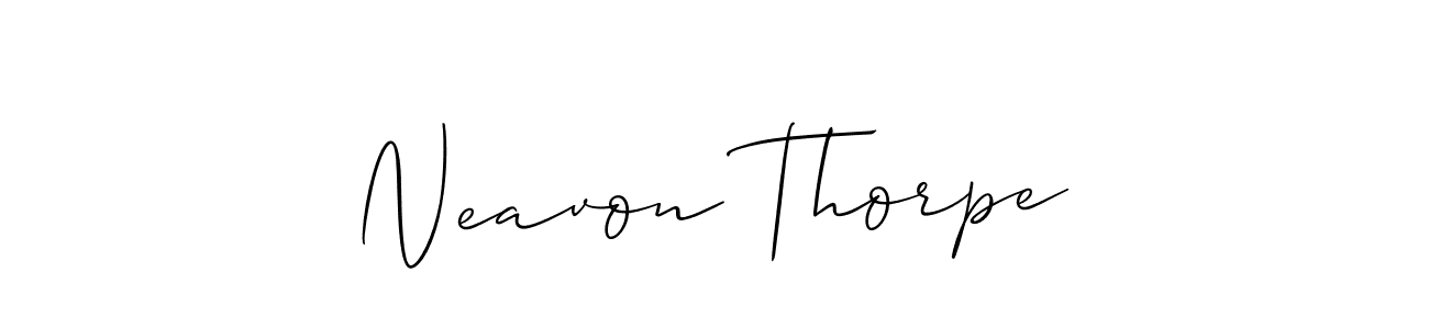 This is the best signature style for the Neavon Thorpe name. Also you like these signature font (Allison_Script). Mix name signature. Neavon Thorpe signature style 2 images and pictures png