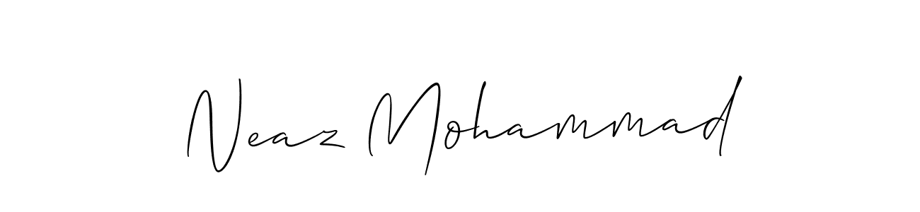 Make a short Neaz Mohammad signature style. Manage your documents anywhere anytime using Allison_Script. Create and add eSignatures, submit forms, share and send files easily. Neaz Mohammad signature style 2 images and pictures png