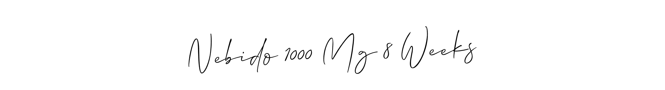 How to Draw Nebido 1000 Mg 8 Weeks signature style? Allison_Script is a latest design signature styles for name Nebido 1000 Mg 8 Weeks. Nebido 1000 Mg 8 Weeks signature style 2 images and pictures png