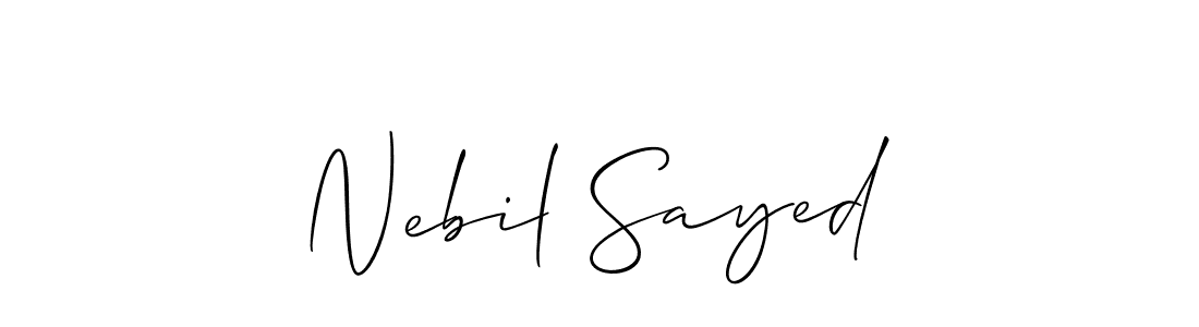 You should practise on your own different ways (Allison_Script) to write your name (Nebil Sayed) in signature. don't let someone else do it for you. Nebil Sayed signature style 2 images and pictures png