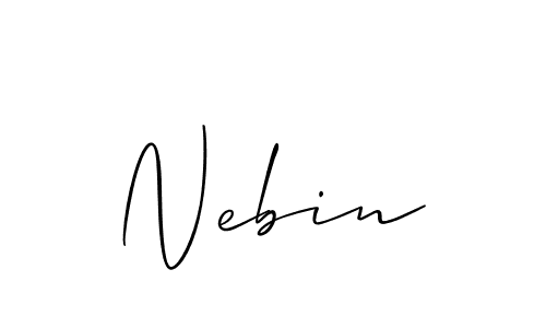Also You can easily find your signature by using the search form. We will create Nebin name handwritten signature images for you free of cost using Allison_Script sign style. Nebin signature style 2 images and pictures png