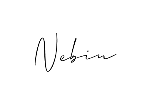 You can use this online signature creator to create a handwritten signature for the name Nebin. This is the best online autograph maker. Nebin signature style 2 images and pictures png