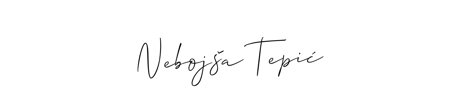 How to Draw Nebojša Tepić signature style? Allison_Script is a latest design signature styles for name Nebojša Tepić. Nebojša Tepić signature style 2 images and pictures png