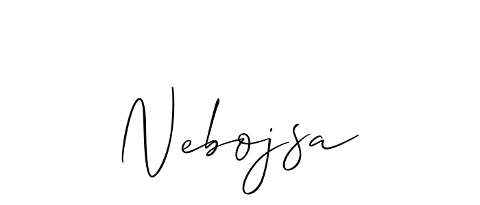 Allison_Script is a professional signature style that is perfect for those who want to add a touch of class to their signature. It is also a great choice for those who want to make their signature more unique. Get Nebojsa name to fancy signature for free. Nebojsa signature style 2 images and pictures png