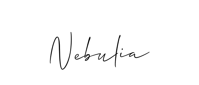 Also we have Nebulia name is the best signature style. Create professional handwritten signature collection using Allison_Script autograph style. Nebulia signature style 2 images and pictures png