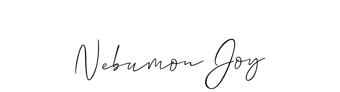 Also we have Nebumon Joy name is the best signature style. Create professional handwritten signature collection using Allison_Script autograph style. Nebumon Joy signature style 2 images and pictures png