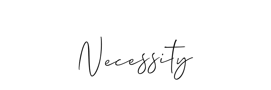Create a beautiful signature design for name Necessity. With this signature (Allison_Script) fonts, you can make a handwritten signature for free. Necessity signature style 2 images and pictures png