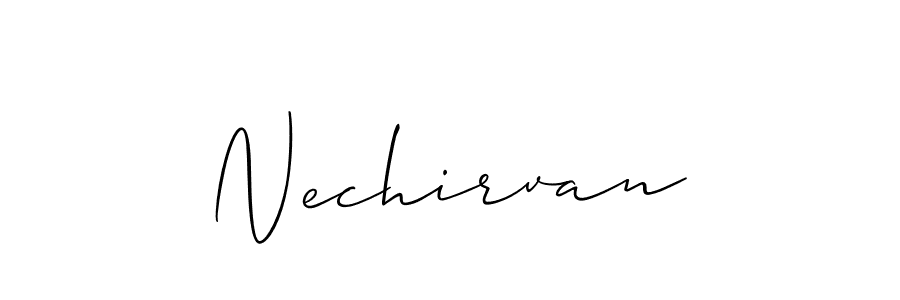 Use a signature maker to create a handwritten signature online. With this signature software, you can design (Allison_Script) your own signature for name Nechirvan. Nechirvan signature style 2 images and pictures png