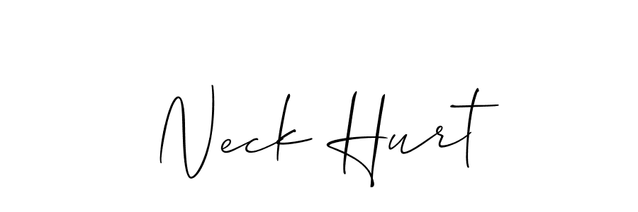 Once you've used our free online signature maker to create your best signature Allison_Script style, it's time to enjoy all of the benefits that Neck Hurt name signing documents. Neck Hurt signature style 2 images and pictures png