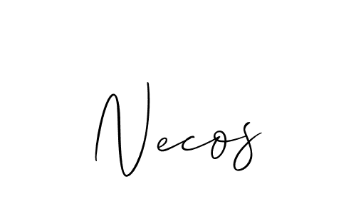The best way (Allison_Script) to make a short signature is to pick only two or three words in your name. The name Necos include a total of six letters. For converting this name. Necos signature style 2 images and pictures png