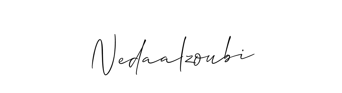Make a beautiful signature design for name Nedaalzoubi. With this signature (Allison_Script) style, you can create a handwritten signature for free. Nedaalzoubi signature style 2 images and pictures png