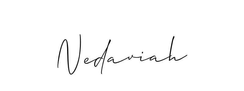 Design your own signature with our free online signature maker. With this signature software, you can create a handwritten (Allison_Script) signature for name Nedaviah. Nedaviah signature style 2 images and pictures png