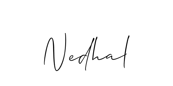 if you are searching for the best signature style for your name Nedhal. so please give up your signature search. here we have designed multiple signature styles  using Allison_Script. Nedhal signature style 2 images and pictures png