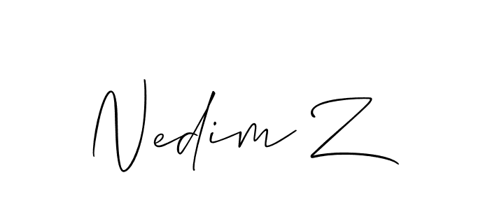 Similarly Allison_Script is the best handwritten signature design. Signature creator online .You can use it as an online autograph creator for name Nedim Z. Nedim Z signature style 2 images and pictures png
