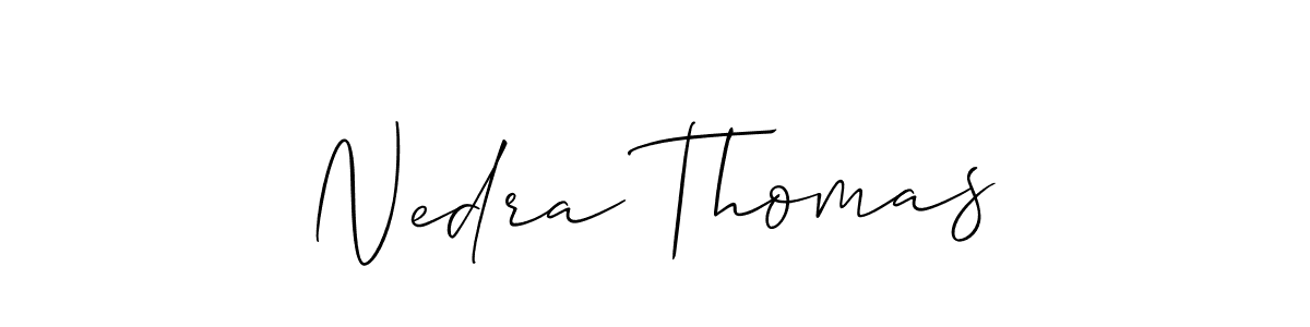 Design your own signature with our free online signature maker. With this signature software, you can create a handwritten (Allison_Script) signature for name Nedra Thomas. Nedra Thomas signature style 2 images and pictures png