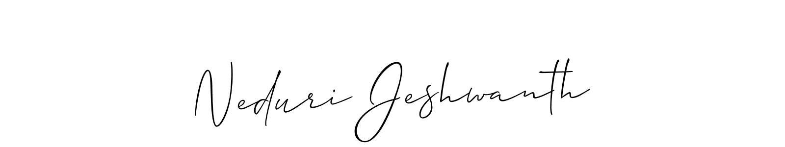 Neduri Jeshwanth stylish signature style. Best Handwritten Sign (Allison_Script) for my name. Handwritten Signature Collection Ideas for my name Neduri Jeshwanth. Neduri Jeshwanth signature style 2 images and pictures png