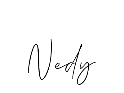 How to make Nedy name signature. Use Allison_Script style for creating short signs online. This is the latest handwritten sign. Nedy signature style 2 images and pictures png