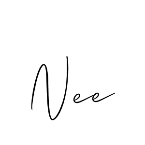 The best way (Allison_Script) to make a short signature is to pick only two or three words in your name. The name Nee include a total of six letters. For converting this name. Nee signature style 2 images and pictures png