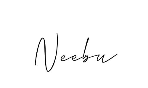 Allison_Script is a professional signature style that is perfect for those who want to add a touch of class to their signature. It is also a great choice for those who want to make their signature more unique. Get Neebu name to fancy signature for free. Neebu signature style 2 images and pictures png