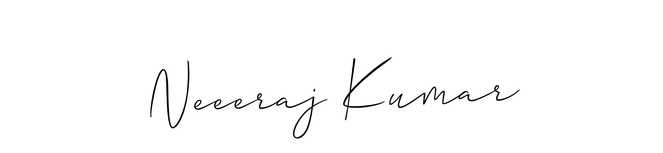 You should practise on your own different ways (Allison_Script) to write your name (Neeeraj Kumar) in signature. don't let someone else do it for you. Neeeraj Kumar signature style 2 images and pictures png