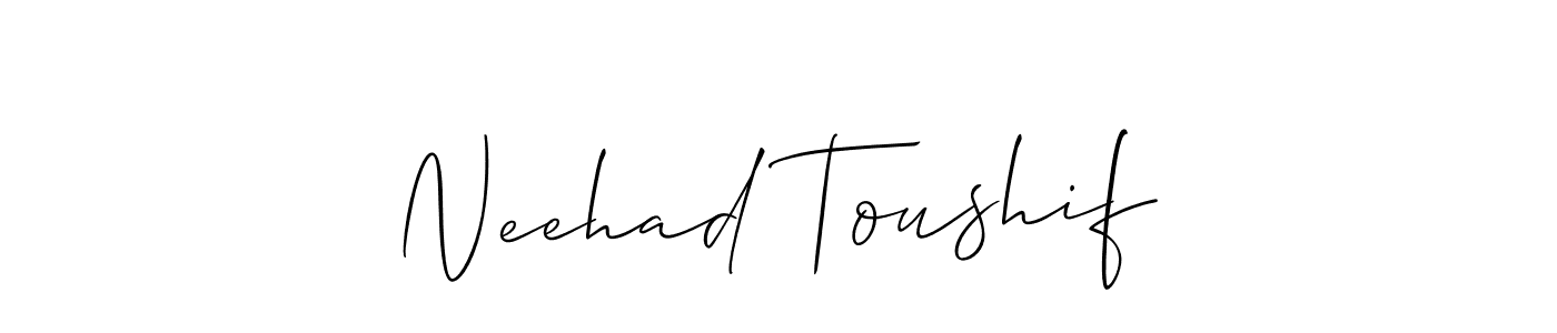 How to make Neehad Toushif signature? Allison_Script is a professional autograph style. Create handwritten signature for Neehad Toushif name. Neehad Toushif signature style 2 images and pictures png