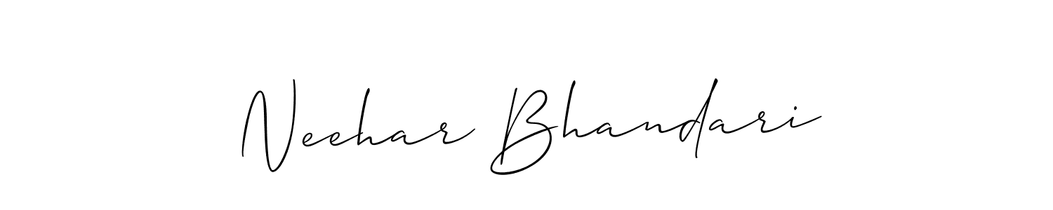 Here are the top 10 professional signature styles for the name Neehar Bhandari. These are the best autograph styles you can use for your name. Neehar Bhandari signature style 2 images and pictures png