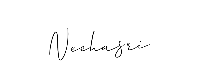 Create a beautiful signature design for name Neehasri. With this signature (Allison_Script) fonts, you can make a handwritten signature for free. Neehasri signature style 2 images and pictures png