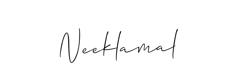 Neeklamal stylish signature style. Best Handwritten Sign (Allison_Script) for my name. Handwritten Signature Collection Ideas for my name Neeklamal. Neeklamal signature style 2 images and pictures png