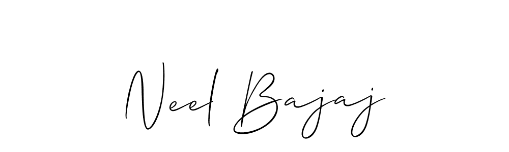 Neel Bajaj stylish signature style. Best Handwritten Sign (Allison_Script) for my name. Handwritten Signature Collection Ideas for my name Neel Bajaj. Neel Bajaj signature style 2 images and pictures png