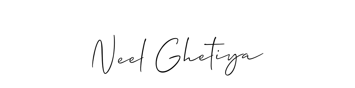 Once you've used our free online signature maker to create your best signature Allison_Script style, it's time to enjoy all of the benefits that Neel Ghetiya name signing documents. Neel Ghetiya signature style 2 images and pictures png