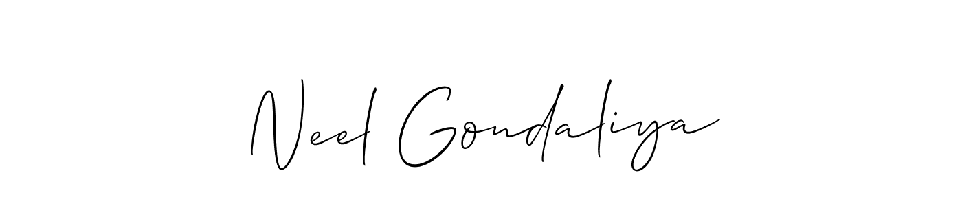 Once you've used our free online signature maker to create your best signature Allison_Script style, it's time to enjoy all of the benefits that Neel Gondaliya name signing documents. Neel Gondaliya signature style 2 images and pictures png