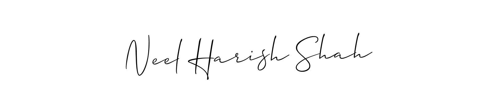 Also You can easily find your signature by using the search form. We will create Neel Harish Shah name handwritten signature images for you free of cost using Allison_Script sign style. Neel Harish Shah signature style 2 images and pictures png