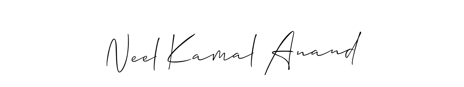 Allison_Script is a professional signature style that is perfect for those who want to add a touch of class to their signature. It is also a great choice for those who want to make their signature more unique. Get Neel Kamal Anand name to fancy signature for free. Neel Kamal Anand signature style 2 images and pictures png
