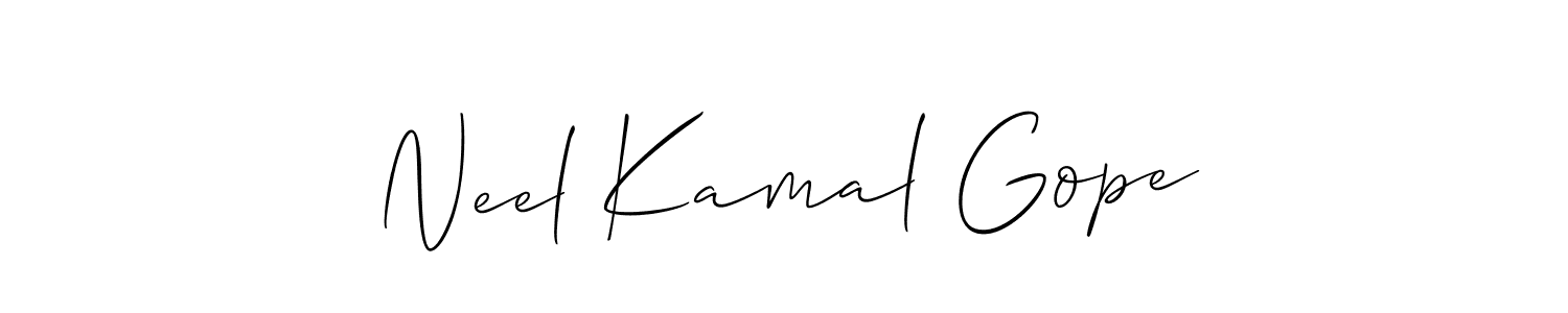 How to make Neel Kamal Gope name signature. Use Allison_Script style for creating short signs online. This is the latest handwritten sign. Neel Kamal Gope signature style 2 images and pictures png