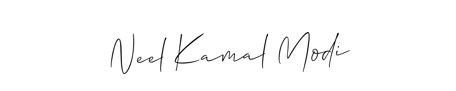How to Draw Neel Kamal Modi signature style? Allison_Script is a latest design signature styles for name Neel Kamal Modi. Neel Kamal Modi signature style 2 images and pictures png