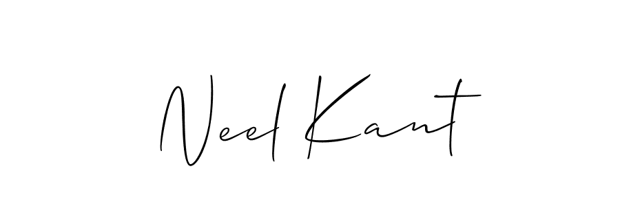 Use a signature maker to create a handwritten signature online. With this signature software, you can design (Allison_Script) your own signature for name Neel Kant. Neel Kant signature style 2 images and pictures png