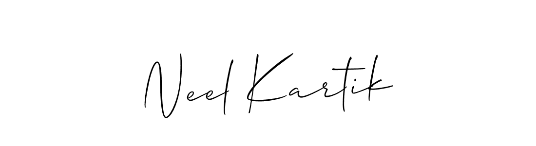 Make a short Neel Kartik signature style. Manage your documents anywhere anytime using Allison_Script. Create and add eSignatures, submit forms, share and send files easily. Neel Kartik signature style 2 images and pictures png