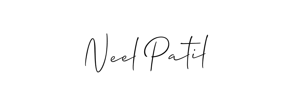 Similarly Allison_Script is the best handwritten signature design. Signature creator online .You can use it as an online autograph creator for name Neel Patil. Neel Patil signature style 2 images and pictures png
