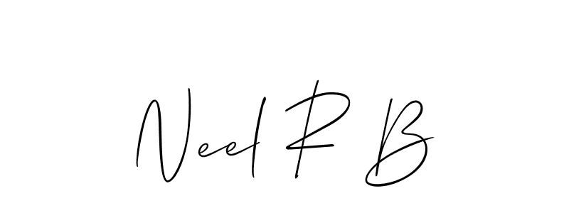 Design your own signature with our free online signature maker. With this signature software, you can create a handwritten (Allison_Script) signature for name Neel R B. Neel R B signature style 2 images and pictures png