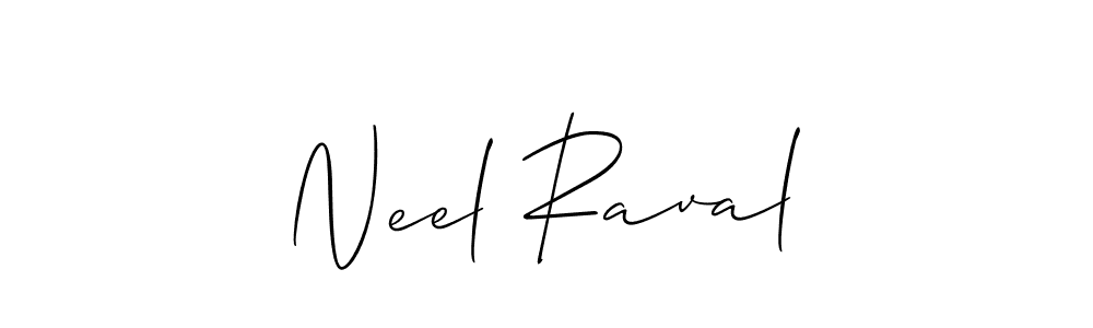 Best and Professional Signature Style for Neel Raval. Allison_Script Best Signature Style Collection. Neel Raval signature style 2 images and pictures png